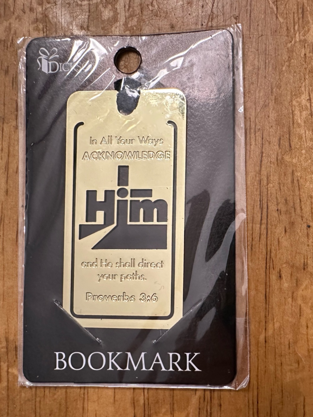 Elegant Dicksons Gold Metal Religious Metal Bookmark Inspirational Proverbs 3:6